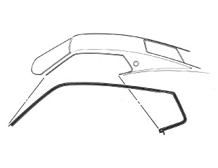 69-70 Ford Mustang Dichtung seitliche Dachkante