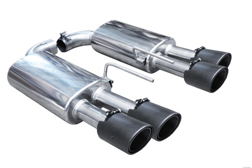 15-17 Ford Mustang GT (5.0) Schalldämpfer-Set - 4-Rohr Carbon Blenden mit TÜV