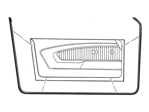 69-70 Ford Mustang Türdichtung