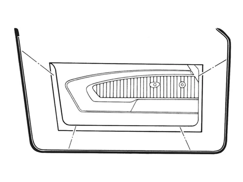 69-70 Ford Mustang Türdichtung