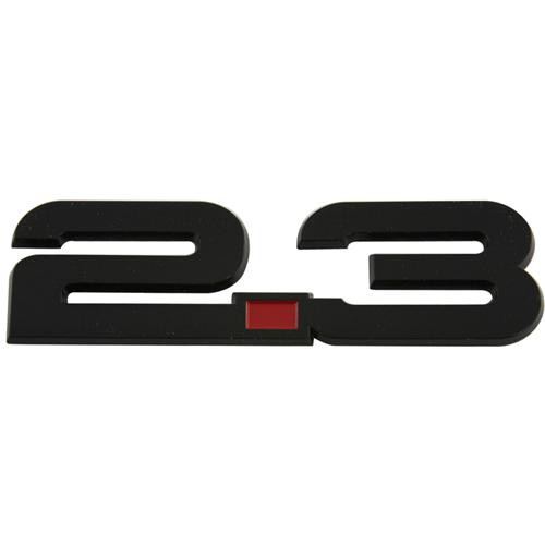15-23 Ford Mustang Emblem Kotflügel - 2.3 - Schwarz glänzend - Roter Punkt