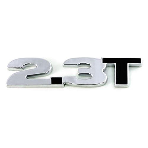 15-23 Ford Mustang Emblem Kotflügel - 2.3T - Chrom - Schwarzer Punkt & schwarzes T