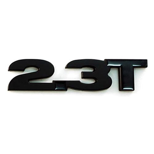 15-23 Ford Mustang Emblem Kotflügel - 2.3T - Schwarz glänzend - Schwarzer Punkt & schwarzes T