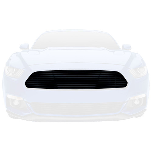 15-17 Ford Mustang (5.0) Einsatz Kühlergrill - T-Rex - Aluminium - Schwarze Streben - Oben Oben
