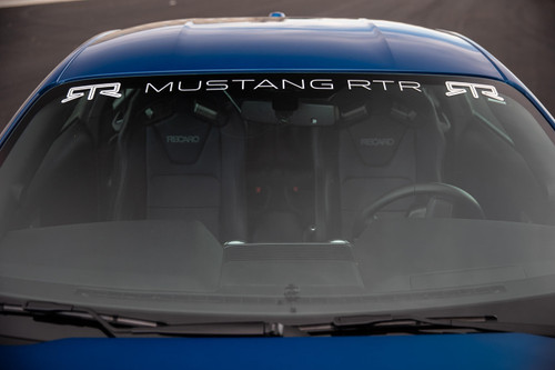 05-26 Ford Mustang Windschutzscheibenbanner - MUSTANG RTR - Weiß