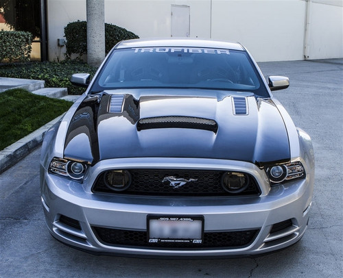 10-14 Ford Mustang Motorhaube - Carbon - Ram Air - A72KR