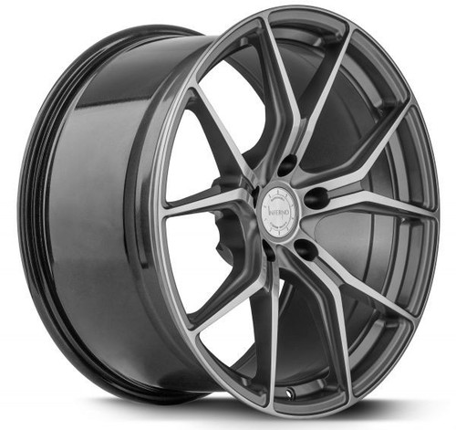05-23 Ford Mustang Felgensatz - Barracuda Inferno - Higloss Gunmetal Polished - VA 8,5x20" - HA 10x20" Vorne und hinten