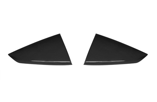 24-26 Ford Mustang (Coupe) Aufsatz für Scheibe - Lackiert - Shadow Black (G1) Hinten rechts