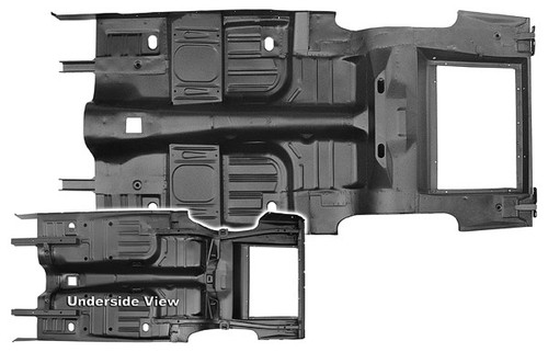 38000589-64-68-Ford-Mustang-CoupeFastback-Bodenblech-komplett-inkl-Kofferraumboden-und-Rahm-1