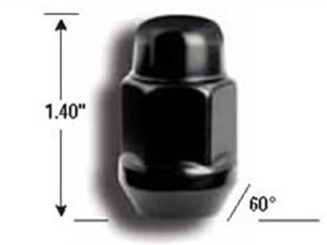 05-14 Ford Mustang Radmutter - 1/2 Zoll Gewinde  - 19 mm Schlüsselweite - Schwarz/Chrom