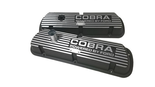 64-85 Ford Mustang (289, 302, 351) Ventildeckelset - Ford Racing - Schwarz "COBRA Powered by Ford"