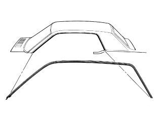 67-68 Ford Mustang (Hardtop) Dichtung seitliche Dachkante