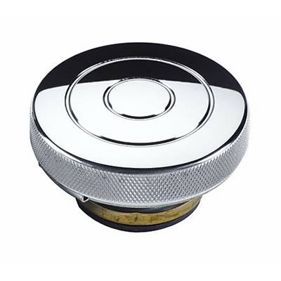 64-73 Ford Mustang Kühlerdeckel - Billet Specialties - 16 psi - Chrom - Poliert - Mit Ringen