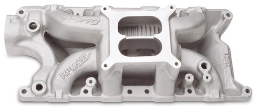 64-85 Ford Mustang (289, 302) Ansaugkrümmer - Edelbrock RPM Air-Gap - Aluminium - Unbehandelt