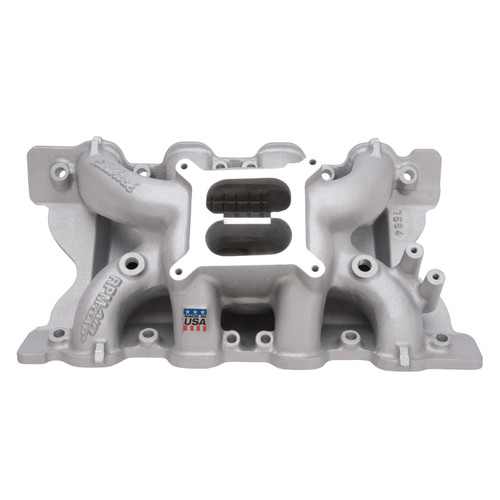 69-73 Ford Mustang (351) Ansaugkrümmer - Edelbrock RPM Air-Gap - Aluminium - Unbehandelt