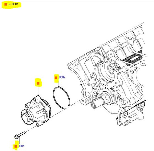 96-09 Ford Mustang Kühlmittelpumpe