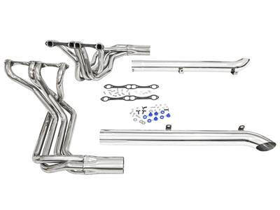 63-82 Chevrolet Corvette (327, 350) Abgasanlage - Fächerkrümmer mit Side Pipes