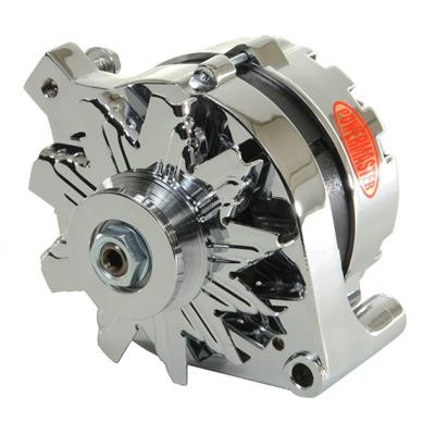 65-86 Ford Mustang Lichtmaschine - Powermaster - 60 A - Chrom - Keilriemen - Extern geregelt