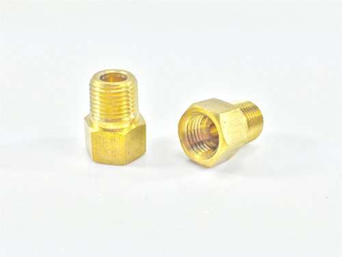 64-65 Ford Mustang Bremsleitungsadapter - 3/8-24 auf 1/8 NPT 3/16 Leitung