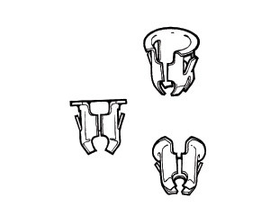 64-73 Ford Mustang Emblem - Montageclip mittel