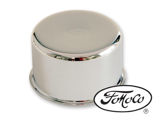64-73 Ford Mustang Öldeckel - FOMOCO Logo - Chrom - Gesteckt