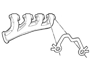 64-65 Ford Mustang Sicherung Auspuffkrümmer