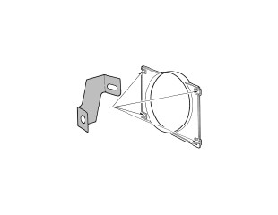 64-66 Ford Mustang Montagematerial Kühlerzarge - 2-reihiger Kühler