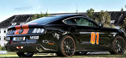 15-16 Ford Mustang (Convertible/Coupe - 2.3) Schalldämpfer-Set - NAP - Schwarz