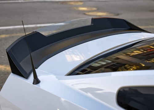10-14 Ford Mustang Spoiler - Wicker Bill - Satin Schwarz Hinten