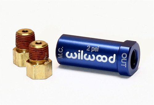 64-73 Ford Mustang Bremsdruckregelventil - Wilwood - Blau - 2 PSI - Mit Anschlüssen
