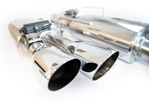 15-17 Ford Mustang GT (5.0) Schalldämpfer-Set - 4-Rohr Chrom Klappenauspuff mit TÜV