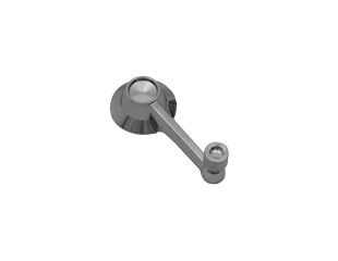 64-65 Ford Mustang Fensterkurbel - incl. Clip & Chrom Knopf Vorne