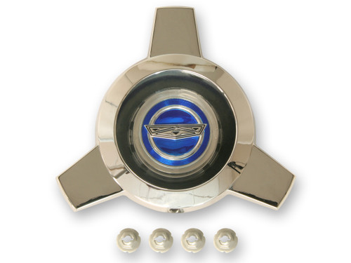 65-66 Ford Mustang Emblem für Nabenkappe - Blau - Spinner Style