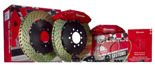 05-14 Ford Mustang GT Überholsatz Verschleißteile Bremse - Brembo - Rot - 355 mm - Vorne