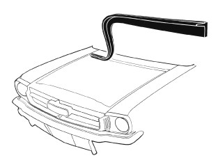 64-66 Ford Mustang Dichtung Windleitblech