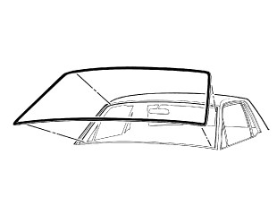 64-68 Ford Mustang (Convertible/Fastback/Hardtop) Dichtung Windschutzscheibe Vorne