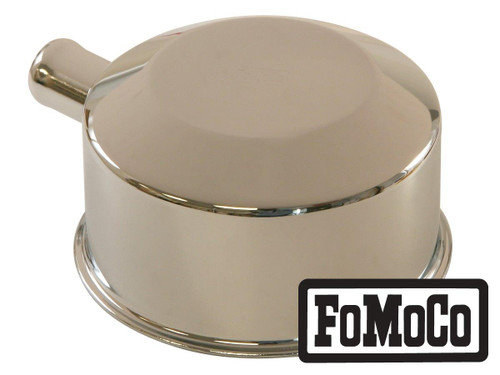 64-73 Ford Mustang Öldeckel - FOMOCO Logo - Chrom - Gesteckt - Mit Entlüftung