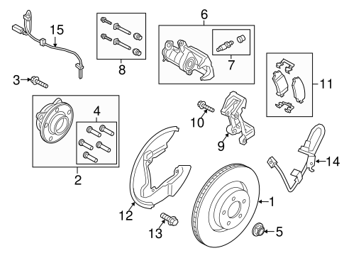 15-17 Ford Mustang Shelby GT350 Staubschutzblech Bremse Vorne rechts