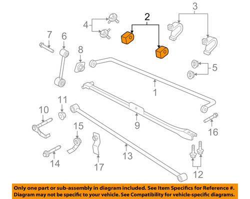 10-11 Ford Mustang Lager Stabilisator Hinten