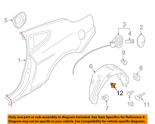 15-17 Ford Mustang Spreizniet Radhausschale - Set (52745496)