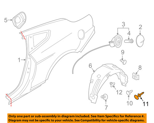 15-17 Ford Mustang Spreizniet Radhausschale - Set (52745495)