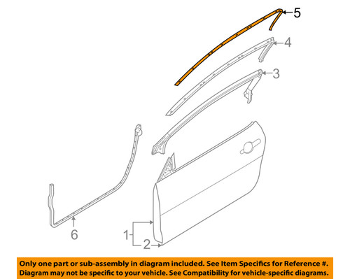 05-14 Ford Mustang (Coupe) Türdichtung Vorne oben links