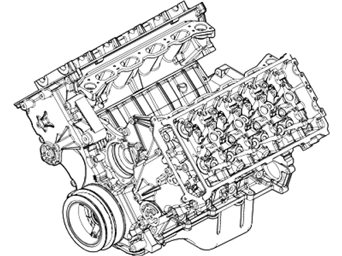13-14 Ford Mustang Shelby GT500 Rumpfmotor mit Zylinderköpfen
