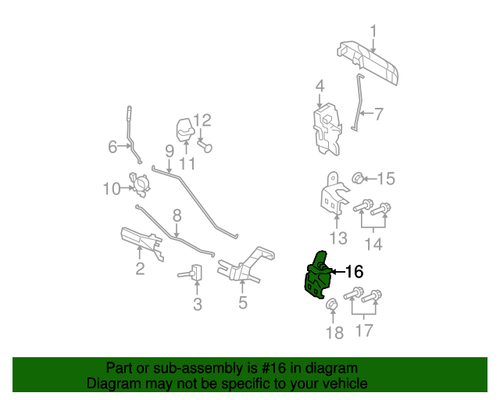 14-17 Ram 1500 (Crew Cab Pickup) Türscharnier Hinten links unten