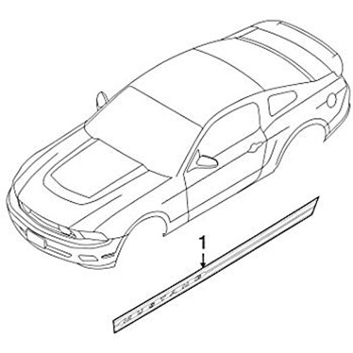 2008 Ford Mustang Shelby GT500 Aufkleber Tür - Rechts - GT500 - Alloy Rechts