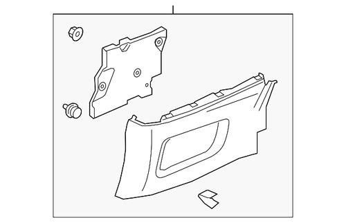 15-23 Ford Mustang Innere Seitenwandverkleidung Rechts