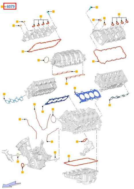 15-20 Ford Mustang (5.2) Dichtungssatz Motor