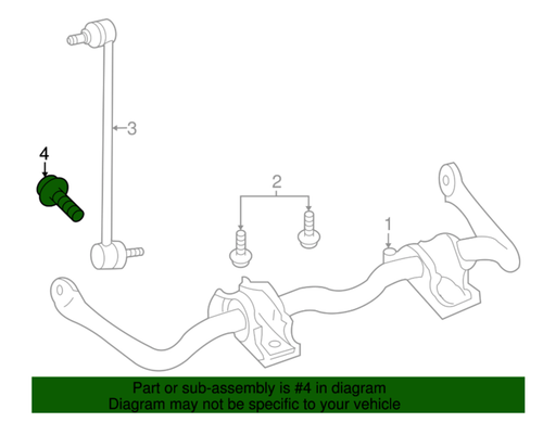11-14 Ford Mustang Stabilisator - Schraube - Mutter
