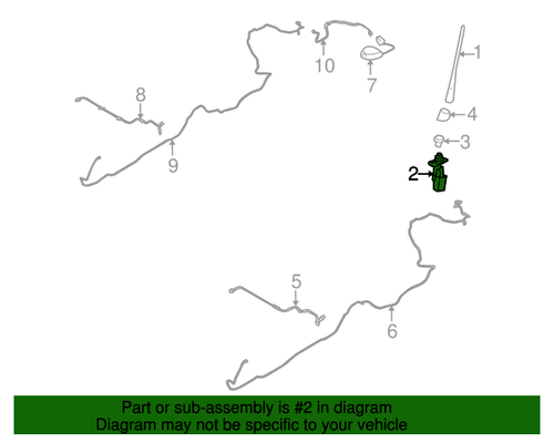 10-14 Ford Mustang Antenna Base