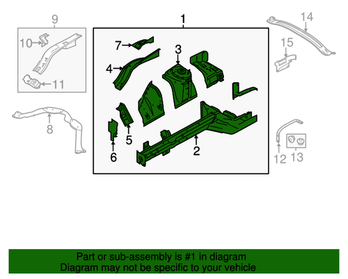15-23 Ford Mustang Innenkotflügel Vorne links